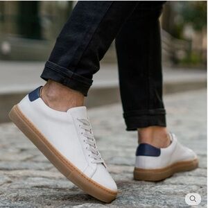 Thursday Boot Company White & Navy Legacy Low Top Sneakers Size 10